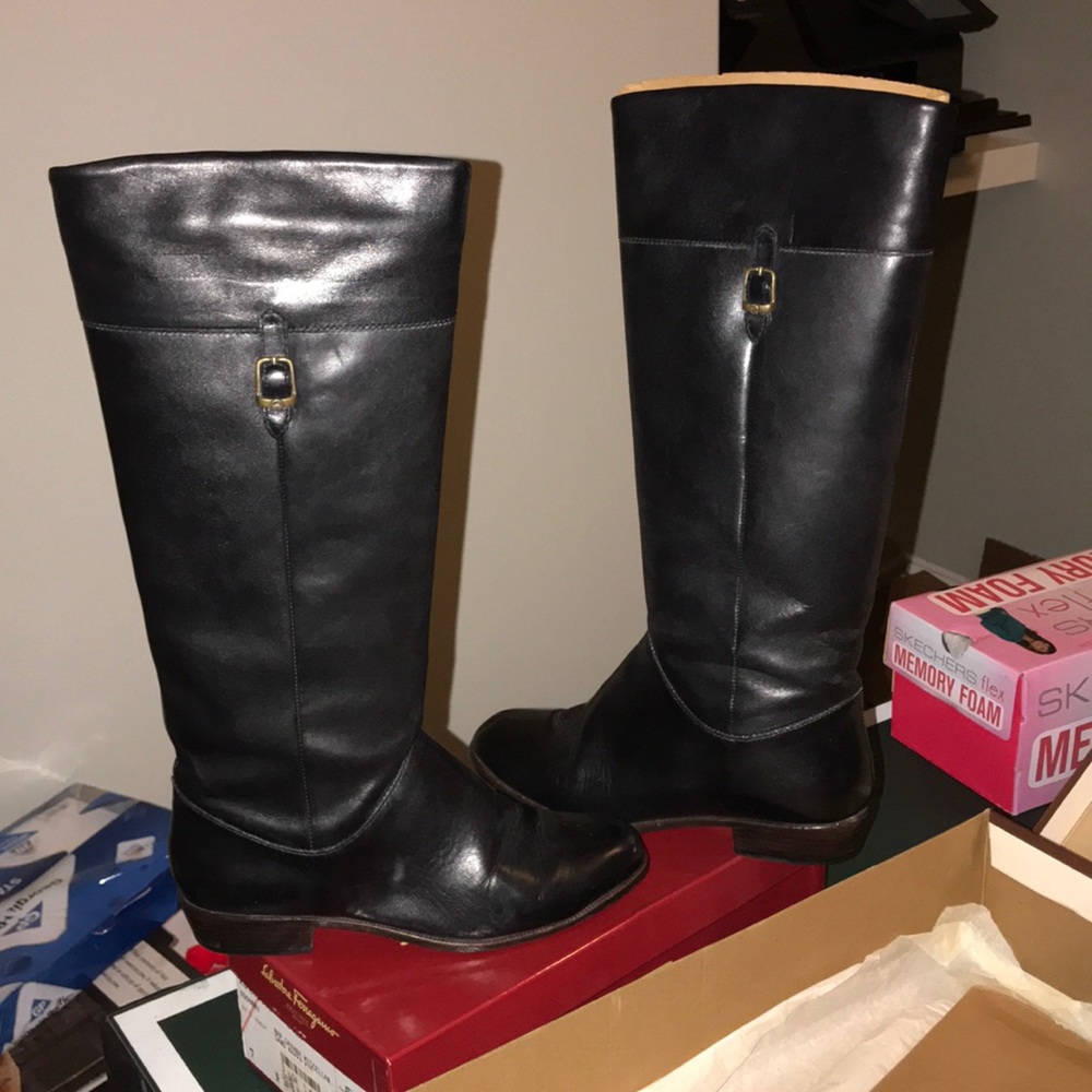 Tall black boots